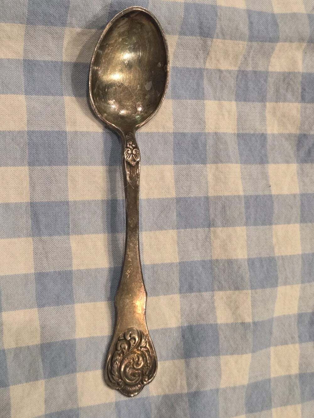 Vintage Silver Plated Ornate Scroll Spoon Tableware Flatware 60 Gr Hallmark